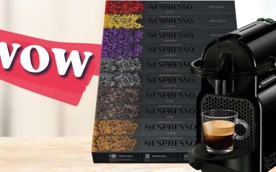 Grazie ad Amazon Prime hai NESPRESSO Inissia + 100caps a prezzo WOW