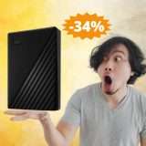 HDD WD My Passport da 4TB: archivia in modo SICURO (-34%)