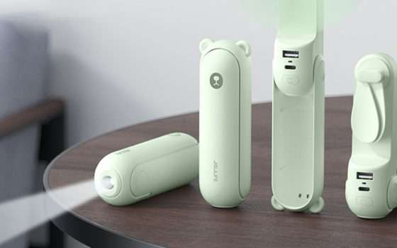Ventilatore portatile, powerbank e torcia (3-in-1): OFFERTA a 14€