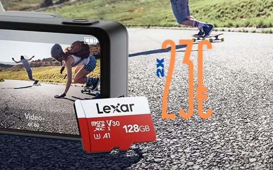 2 MicroSD Lexar 128GB ora in OFFERTA FOLLE su Amazon (23€)