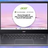 Chromebook Acer con Google AI in offerta per il Back to School Amazon