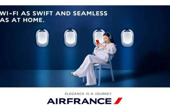 Anche Air France offre il Wi-Fi gratuito con Starlink