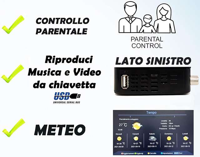 Le caratteristiche di Fenner GX1, decoder DVB-T2 per il digitale terrestre