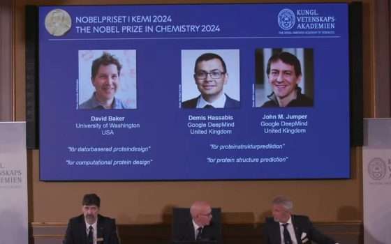 Nobel per la chimica a due scienziati di Google DeepMind