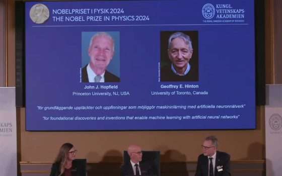 Premio Nobel per la fisica a Geoffrey Hinton e John Hopfield