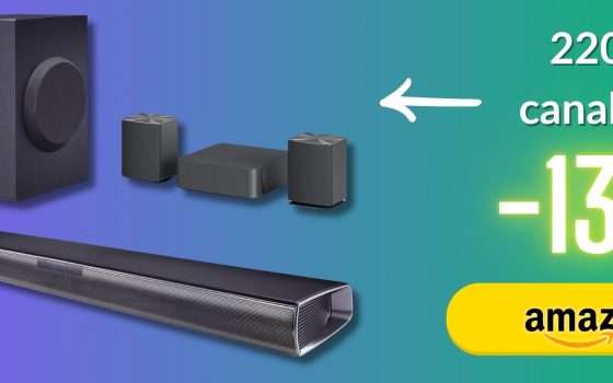130€ per un sistema audio completo di LG: soundbar 220W da urlo