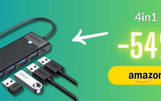 HUB USB C a soli 5€ per avere 4 entrate 3.0 in più a disposizione