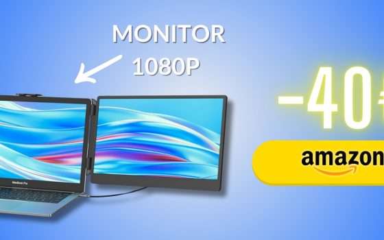 Aggiungi uno schermo al tuo laptop con il Monitor Portatile 14