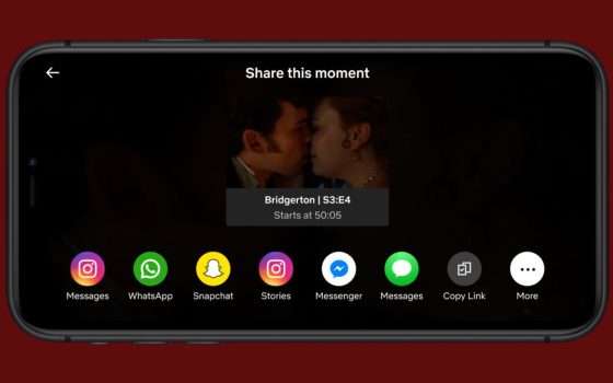 Netflix, Moments per condividere scene di film e serie tv sui social