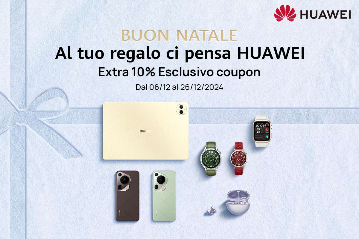 Promo di Natale HUAWEI: extra sconti per i tuoi regali!