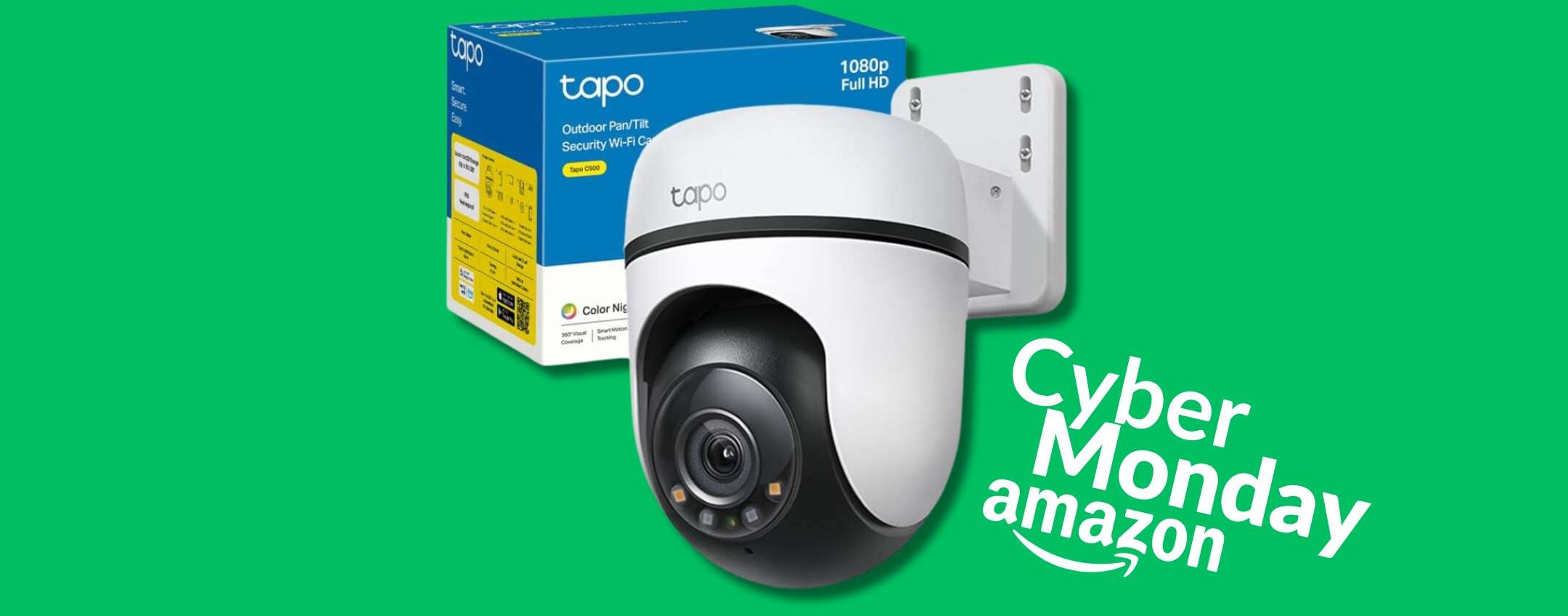 Giardino? Al sicuro con la Tapo C500, telecamera da esterno FHD a 31€