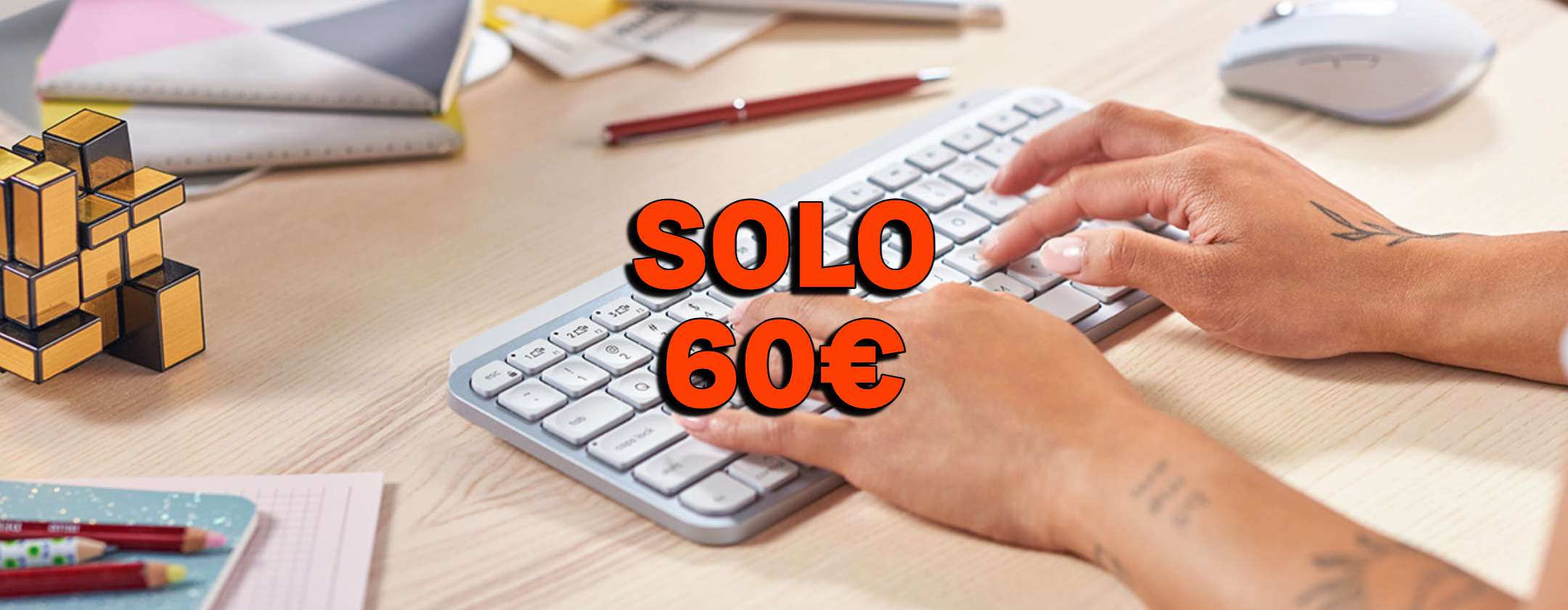 Logitech MX Keys Mini all’incredibile prezzo di 60€ solo oggi