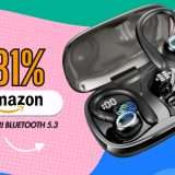 Auricolari Bluetooth 5.3 per allenarti senza pensieri: ENC e 48h di energia