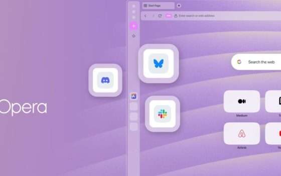Opera One: Bluesky, Discord e Slack arrivano nella barra laterale