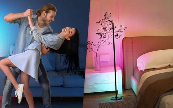 Lampada LED da terra (colori, Alexa, Google): risparmia col coupon