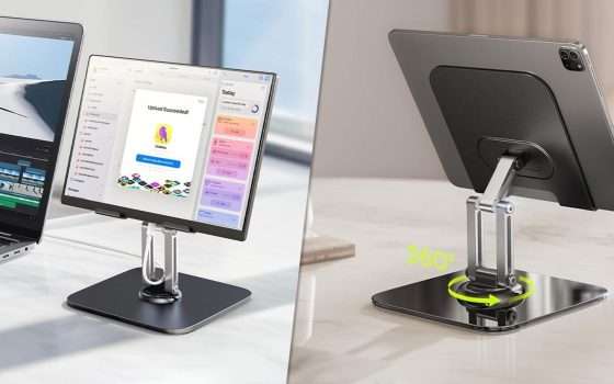 SCONTO x3 per il supporto tablet che gira a 360 gradi