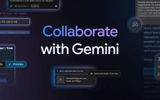 Google aggiunge Canvas e Audio Overview a Gemini