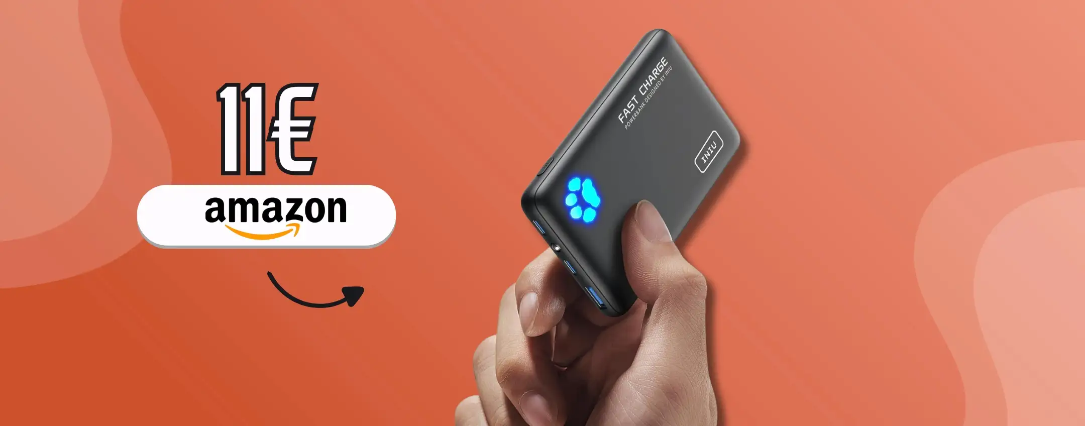 Meno di 10€ per il power bank rapido che ti salva dal dramma (Amazon)