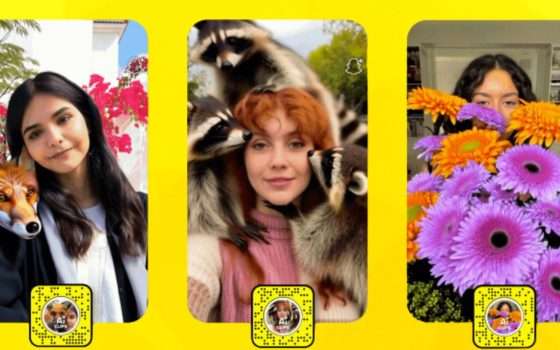 Snapchat, arrivano le Lenti video AI per animare fiori e volpi
