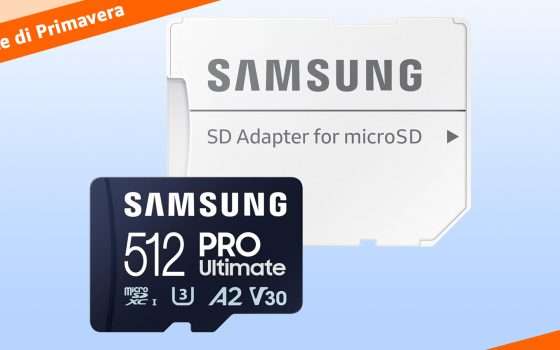 Samsung PRO Ultimate: microSD 512 GB top di gamma a -47%