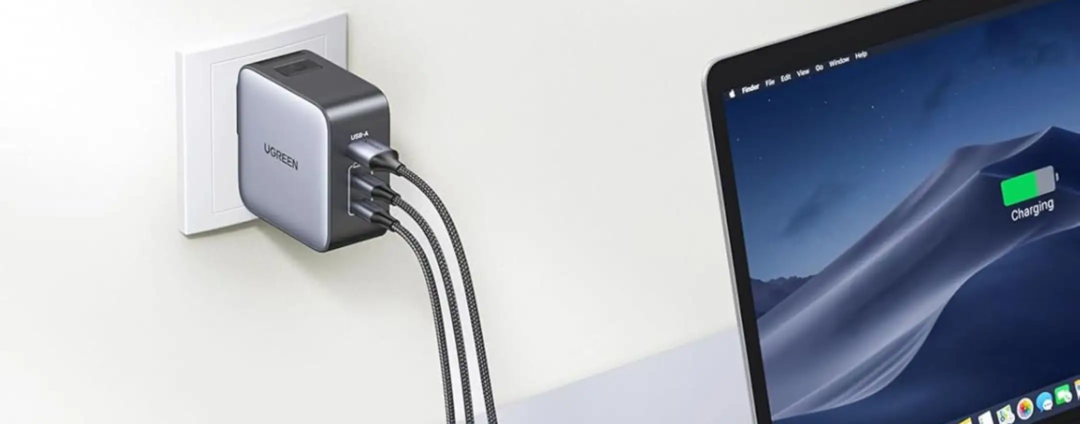 Caricatore USB-C 65W da viaggio universale e internazionale in offerta LAMPO su Amazon