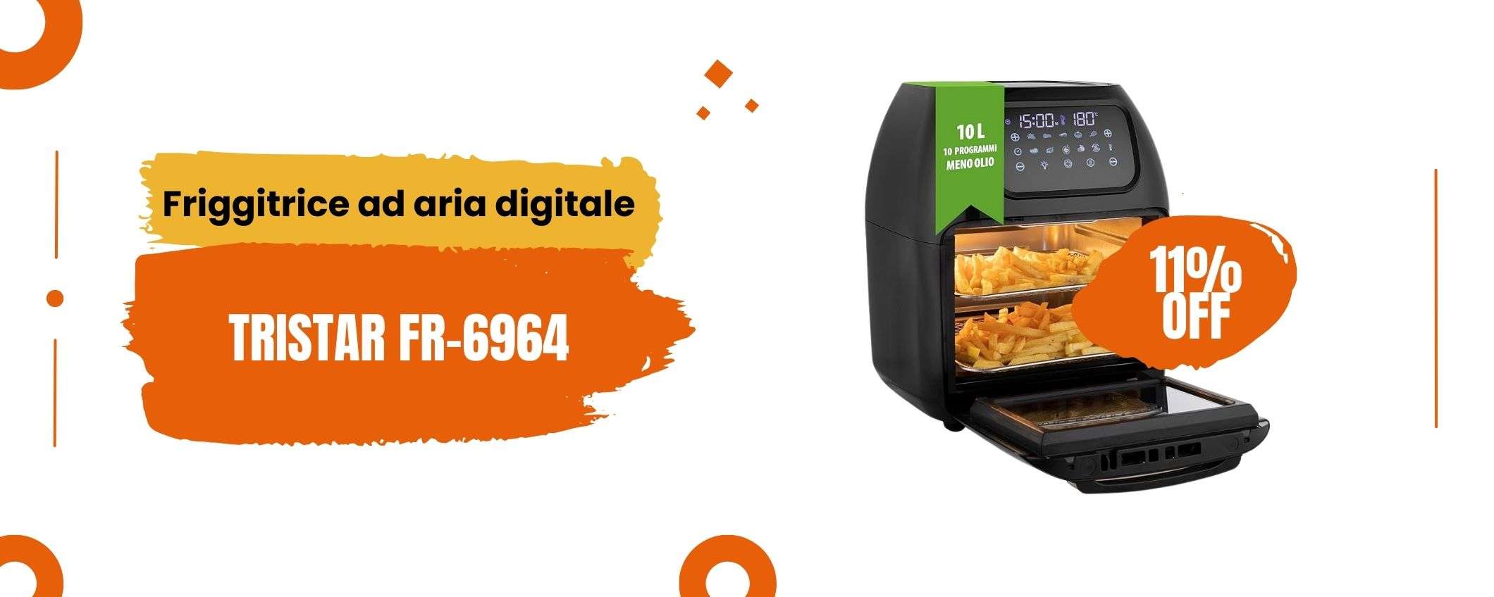 Preparare piatti deliziosi e sani con la Tristar Airfryer 10L a 79,99€