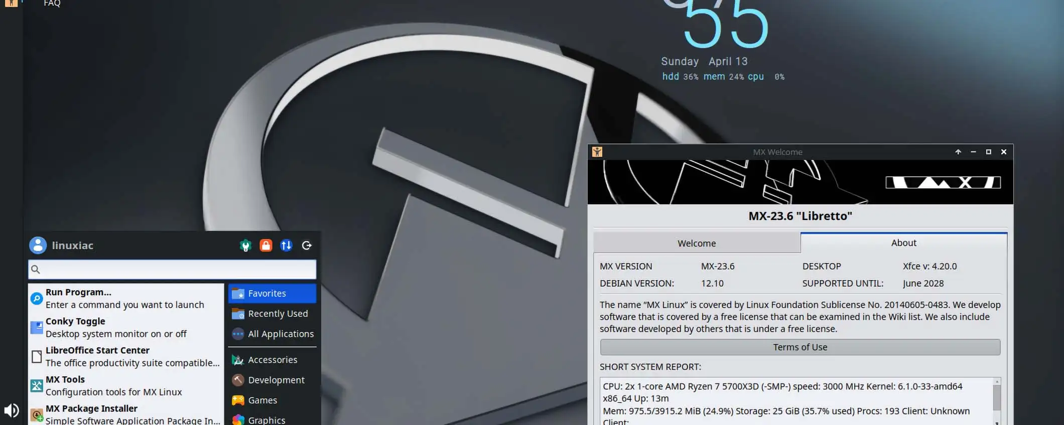 MX Linux 23.6: nuovo aggiornamento con Debian 12 e Linux 6.14