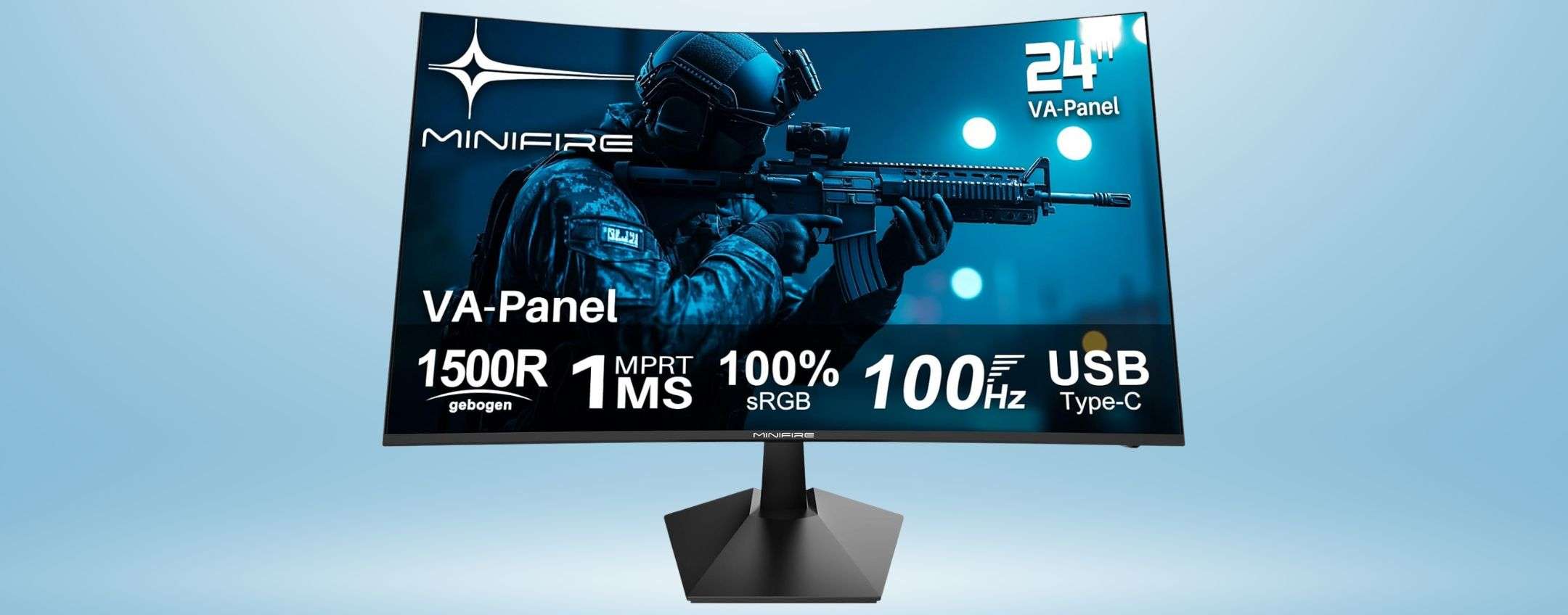 Monitor curvo 24″ economico a 99,99 euro: OCCASIONE LAMPO su Amazon
