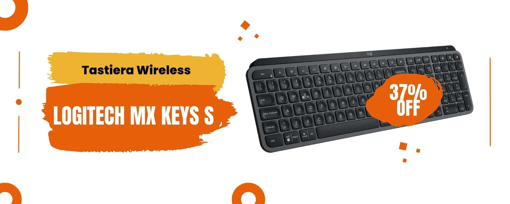 Stanco di tastiere rumorose o scomode? Prova la Logitech MX Keys S a 80,99€