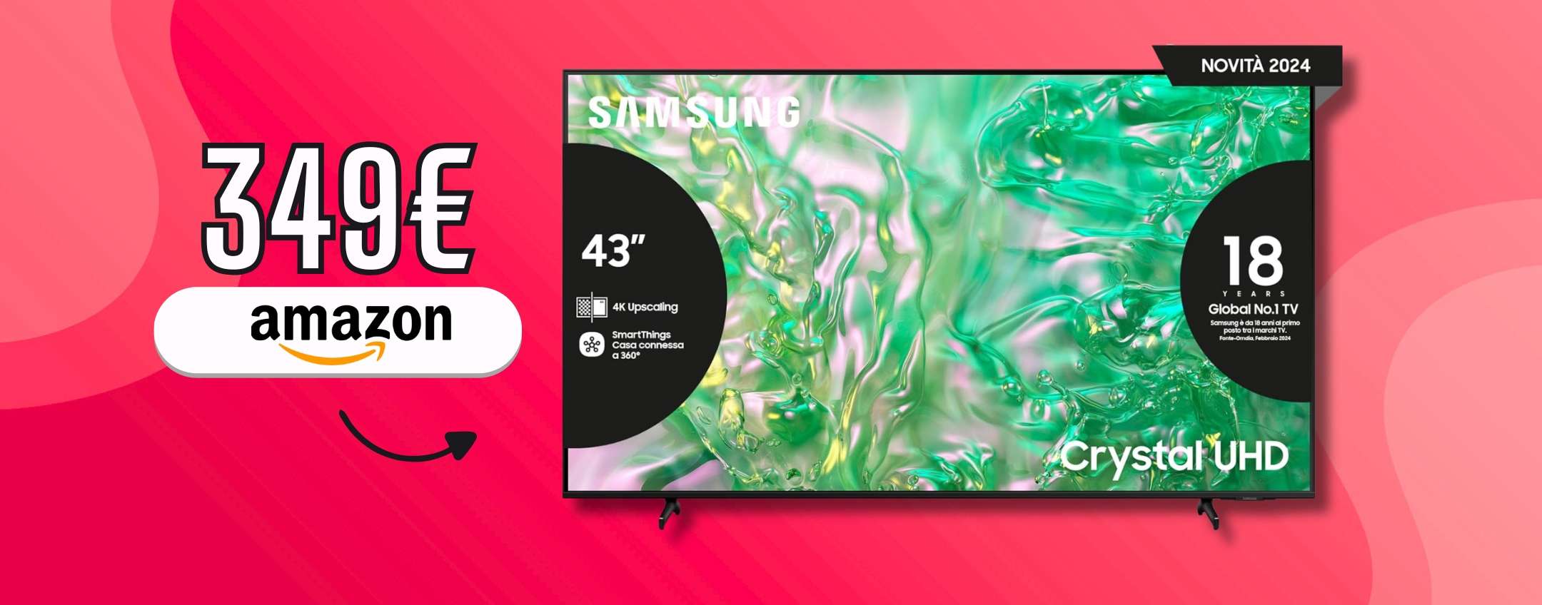 La Smart TV Samsung 43″ tocca il minimo storico: visione 4K a casa