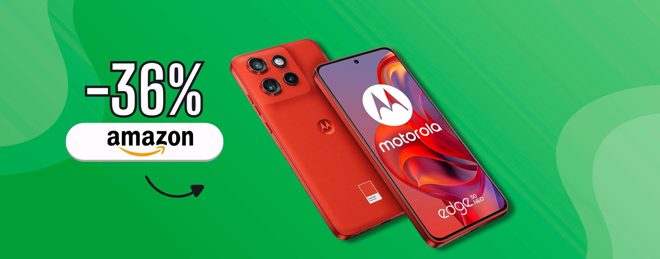 Sconto del 36% sbriciola il prezzo di Motorola edge 50 neo (solo Amazon)