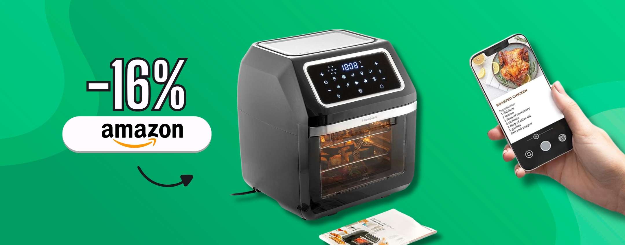 Friggitrice ad aria? Questo è un forno completo da 12L con 8 accessori