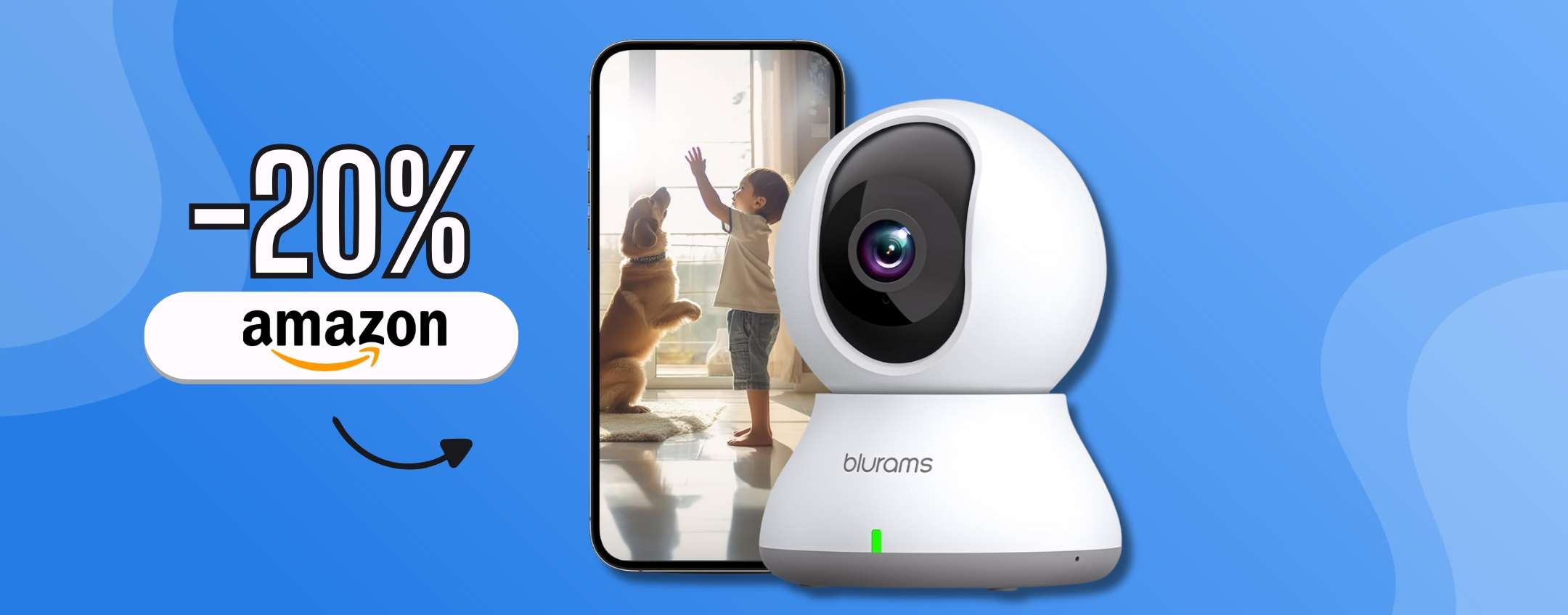 Telecamera WiFi da interno? Lei ruota a 360° con visione 2K (soli 24€)