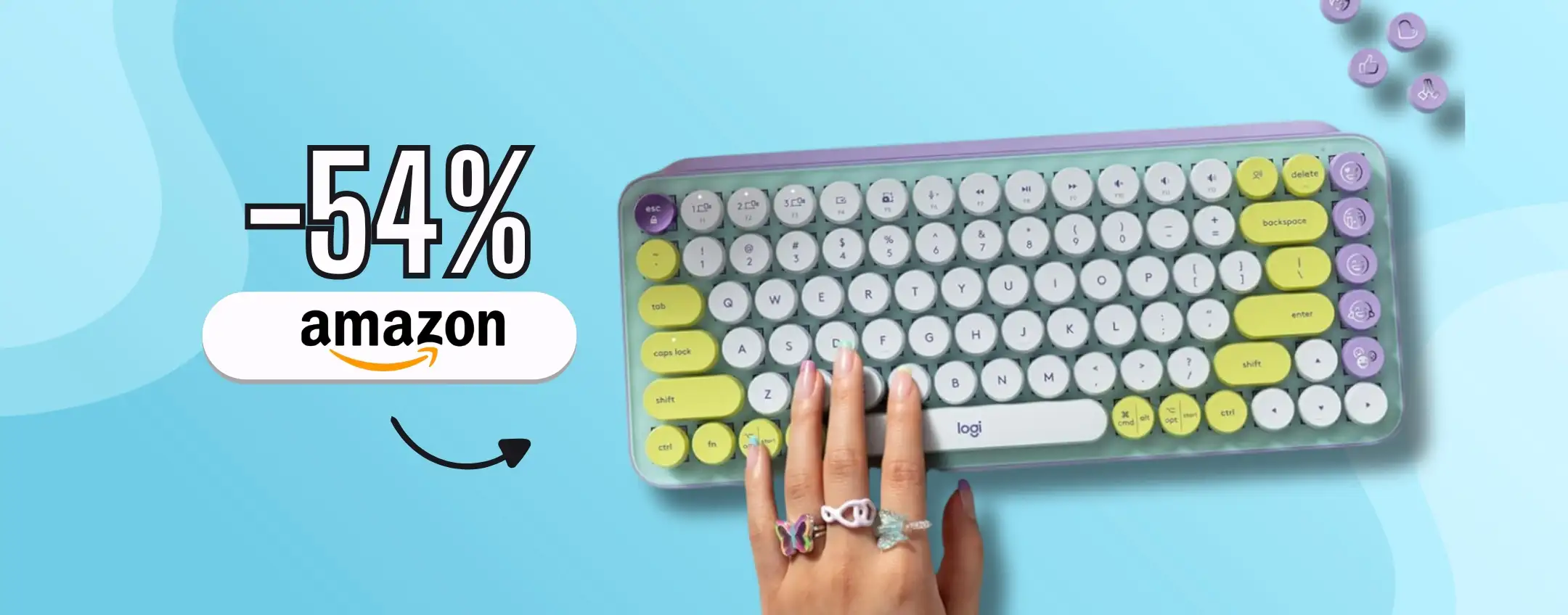 Crolla a metà il prezzo della Logitech POP Keys, tastiera meccanica unica