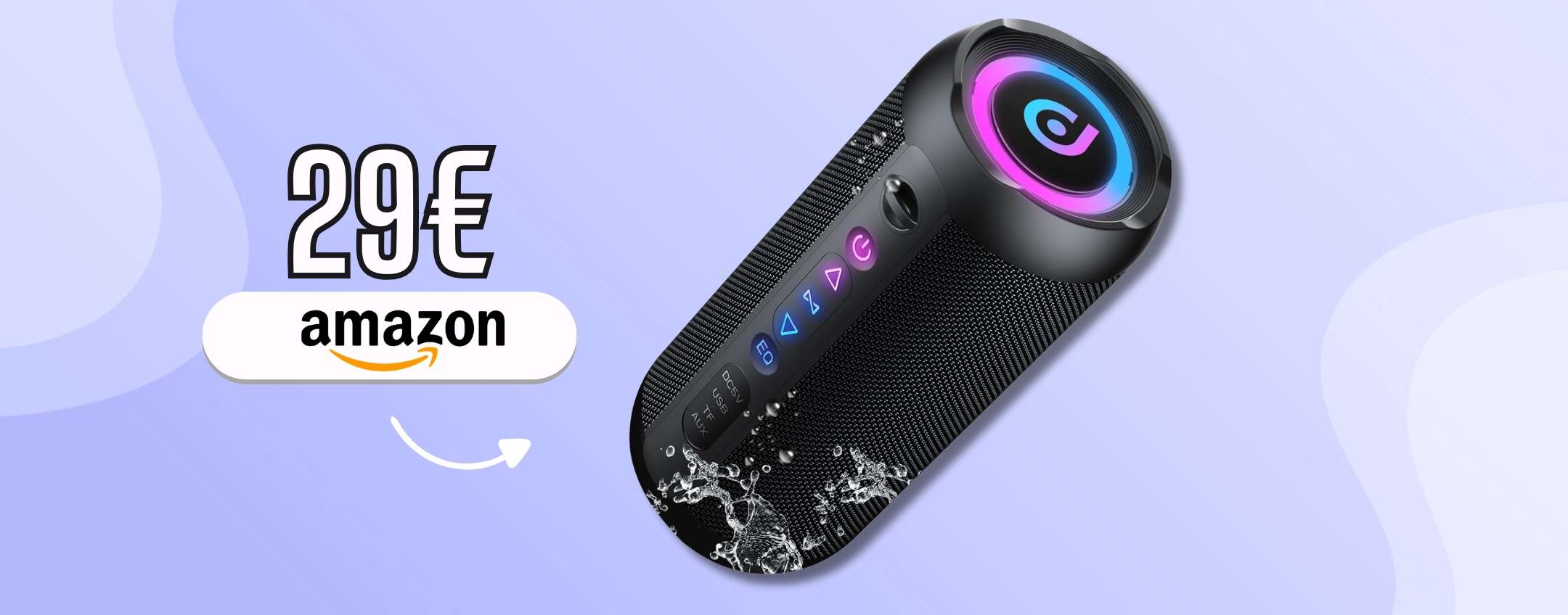 L’estate suona già potente con la cassa Bluetooth portatile 30W su Amazon