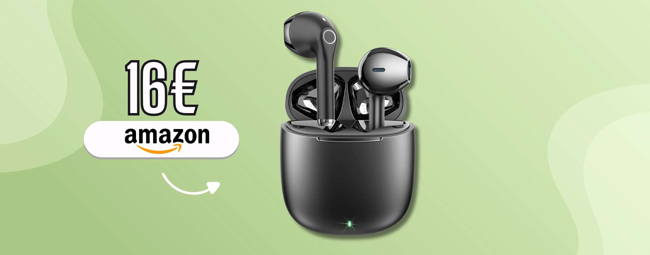 Appena 16€ per un paio di auricolari TWS senza freni: anche per sport