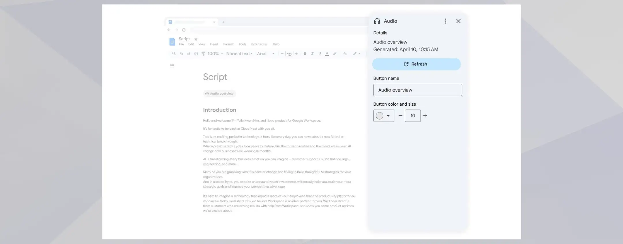Gemini crea podcast dai documenti Google