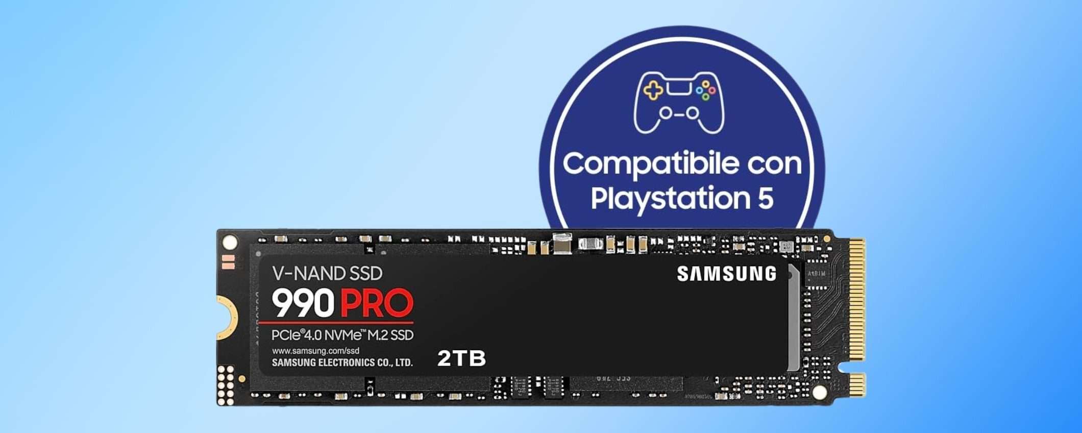 SSD Samsung 2TB per PC e PS5: mega sconto per la Amazon Tech Week (-47%)