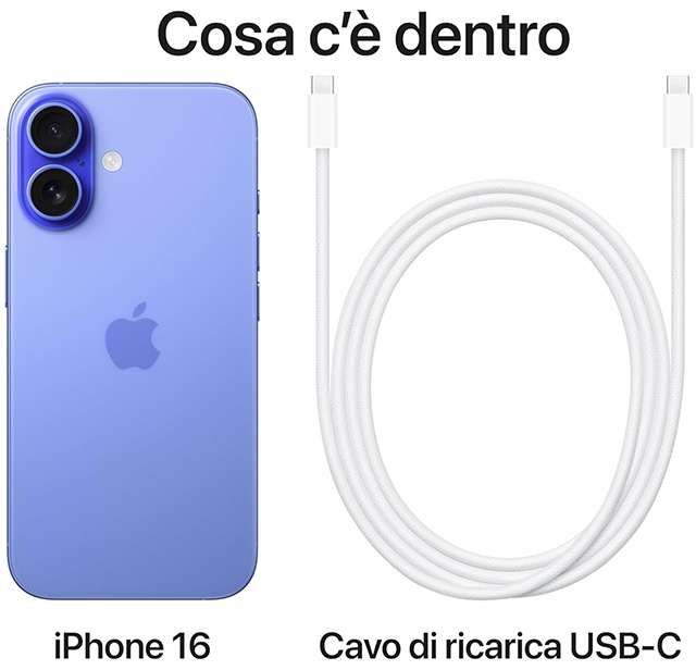 iPhone 16: il contenuto della confezione