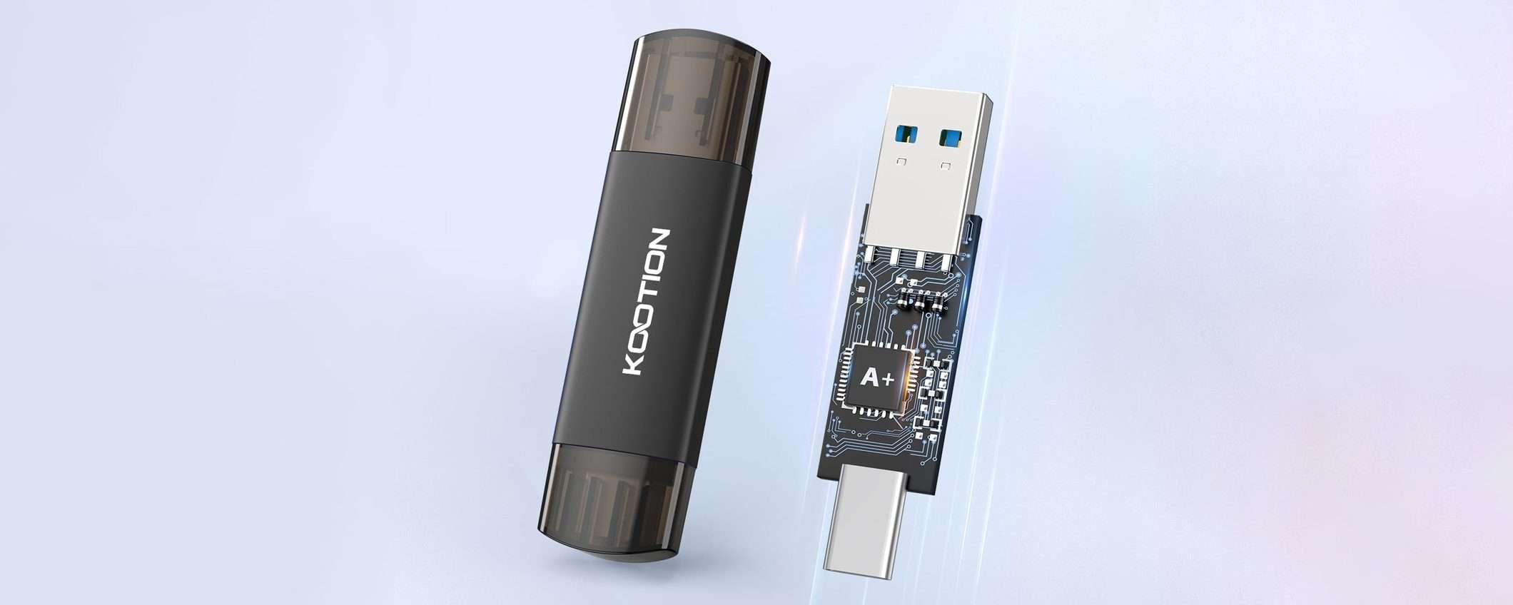 Pendrive 2-in-1 (USB-C, USB-A) da 256 GB al MINIMO STORICO