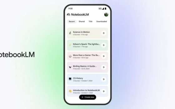 NotebookLM su Android e iOS per fare i podcast AI sul telefono