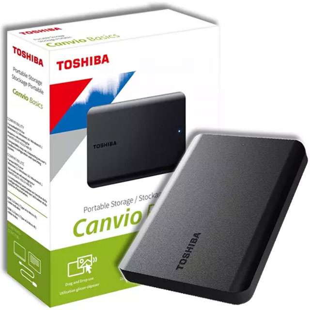 Il disco fisso esterno da 4 TB della serie Toshiba Canvio Basics