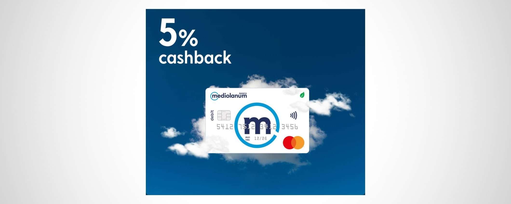 SelfyConto: ricevi il 5% di cashback sulle tue spese