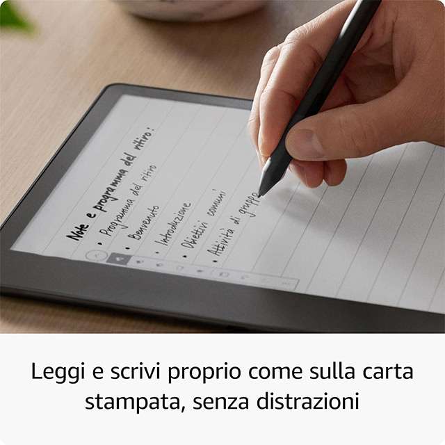 Kindle Scribe ti permette di leggere e scrivere proprio come sulla carta stampata
