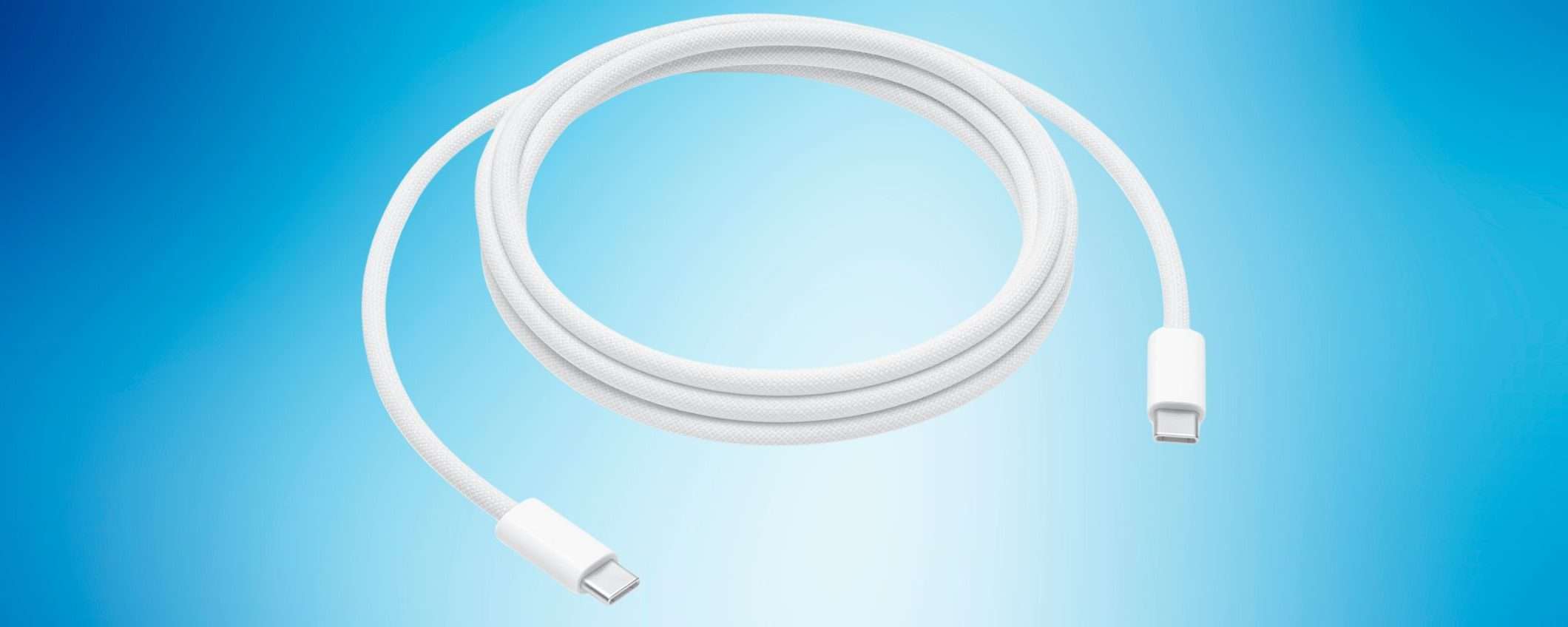 Cavo USB‑C Apple da 240W: ricarica super veloce per MacBook e iPad in SCONTO