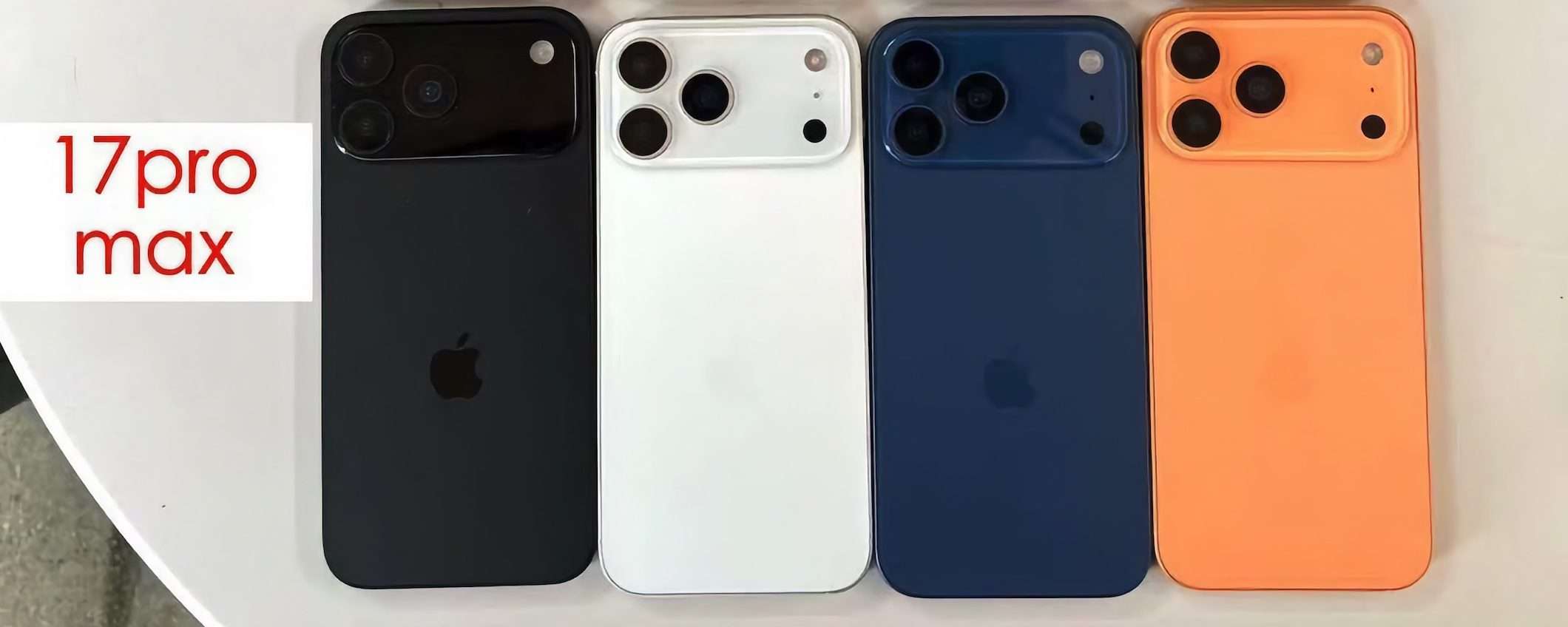 iPhone 17: tutti i colori mostrati con i modellini
