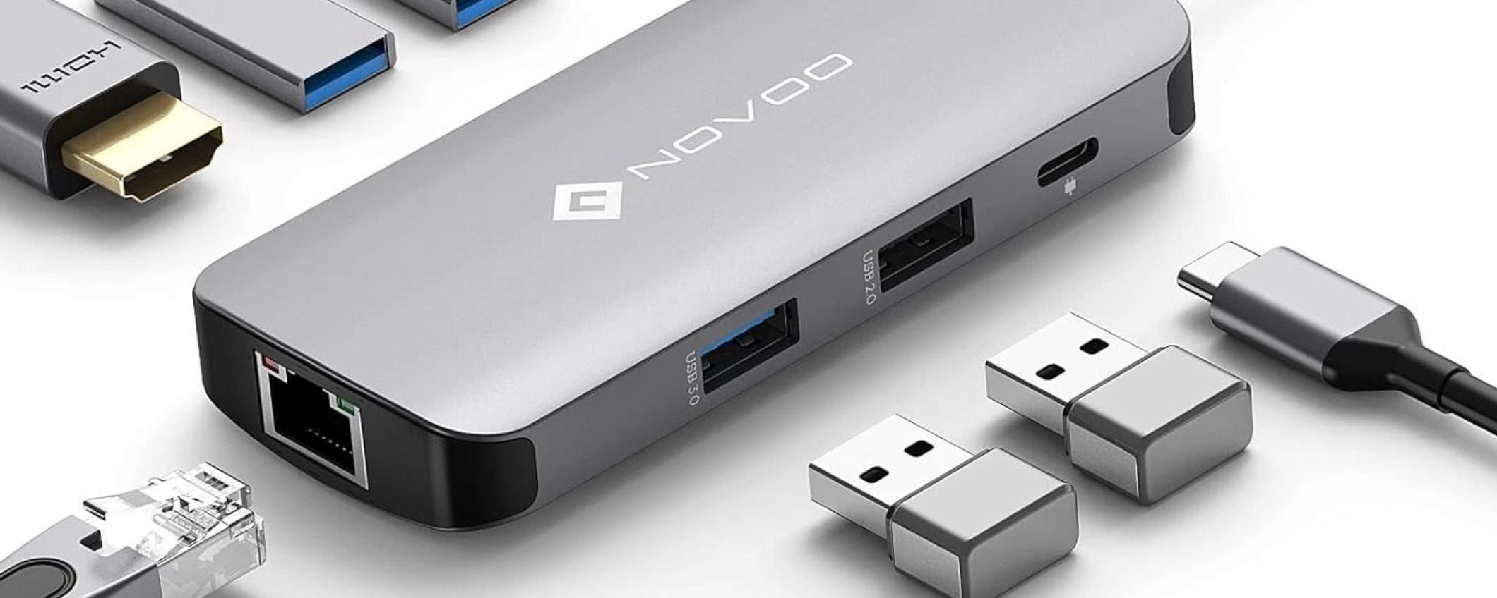 Hub USB-C 7-in-1 in super sconto su Amazon