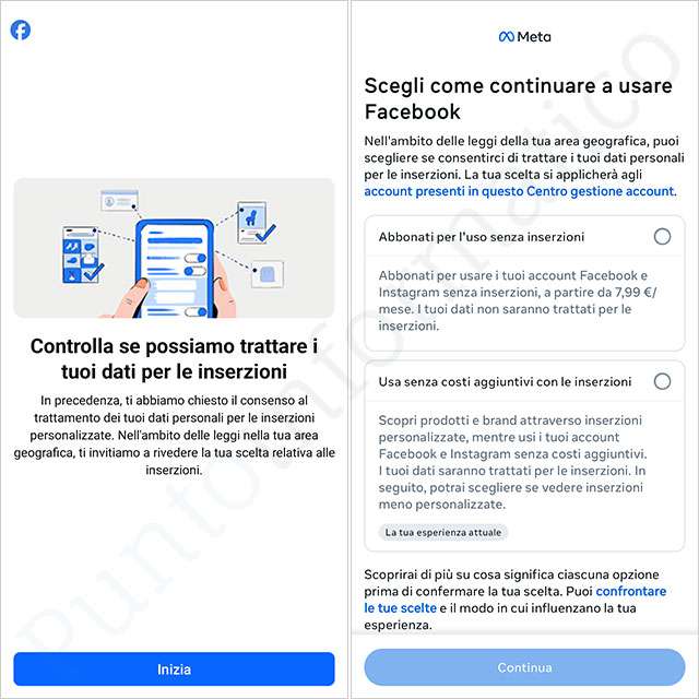 L'abbonamento a Facebook senza inserzioni, proposto da Meta