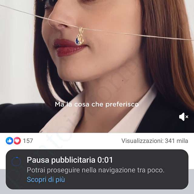 Le pubblicità che non possono essere saltata su Facebook