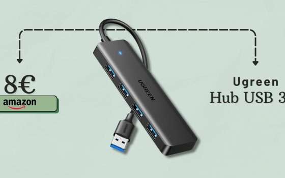 Con 8€ sblocchi 4 porte USB aggiuntive sul tuo laptop: Hub USB geniale